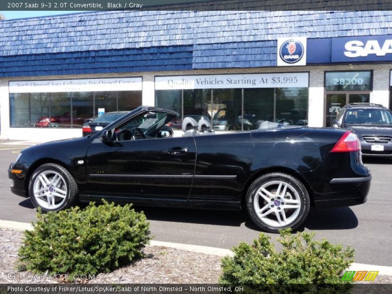 Black / Gray 2007 Saab 9-3 2.0T Convertible