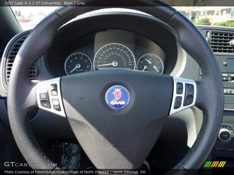 Black / Gray 2007 Saab 9-3 2.0T Convertible