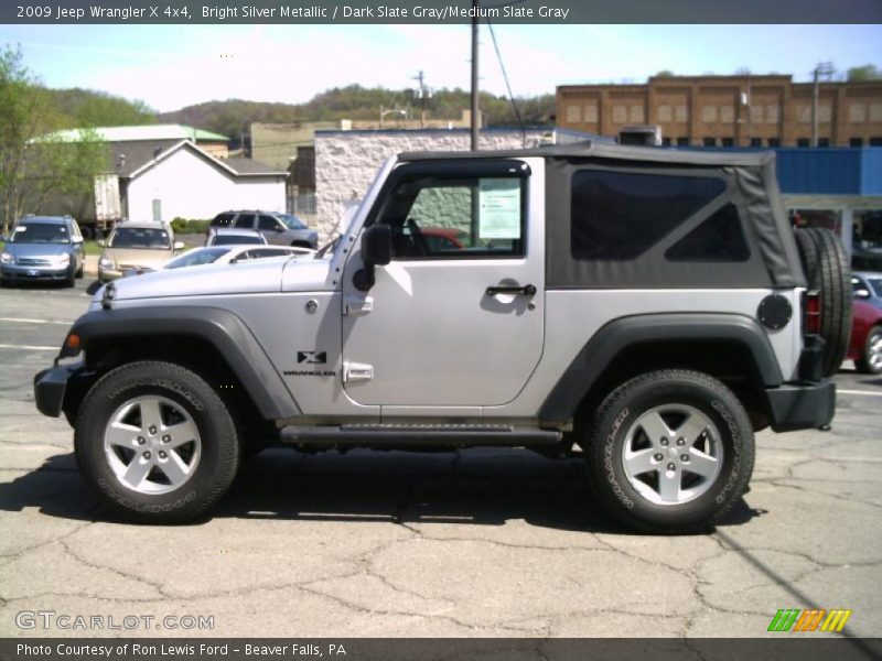 Bright Silver Metallic / Dark Slate Gray/Medium Slate Gray 2009 Jeep Wrangler X 4x4