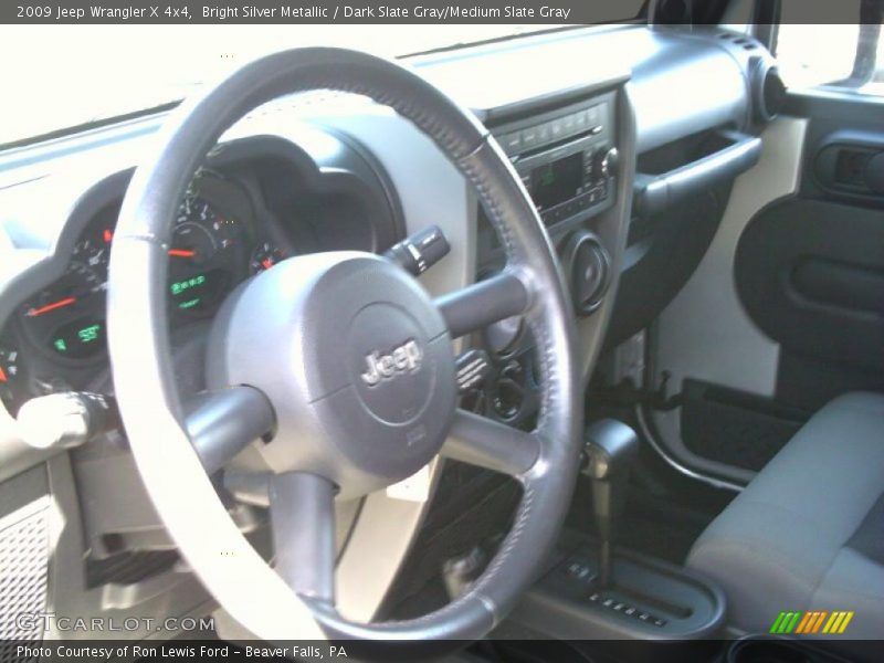 Bright Silver Metallic / Dark Slate Gray/Medium Slate Gray 2009 Jeep Wrangler X 4x4