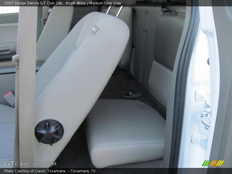 Bright White / Medium Slate Gray 2007 Dodge Dakota SLT Club Cab