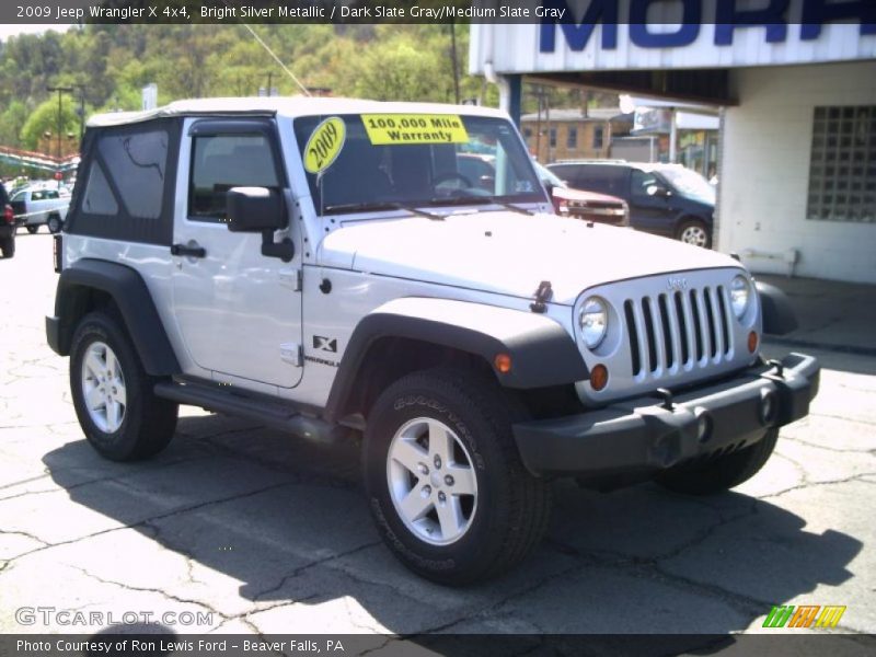 Bright Silver Metallic / Dark Slate Gray/Medium Slate Gray 2009 Jeep Wrangler X 4x4