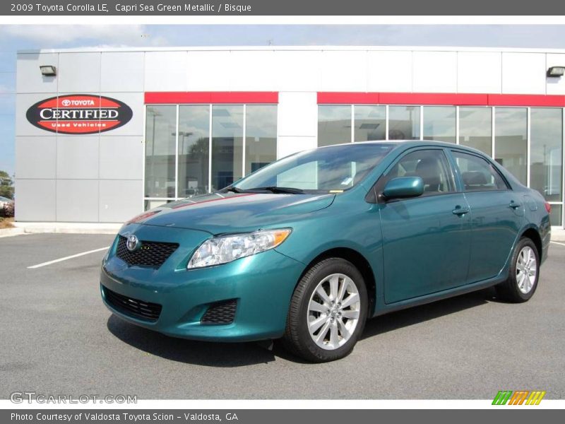 Capri Sea Green Metallic / Bisque 2009 Toyota Corolla LE