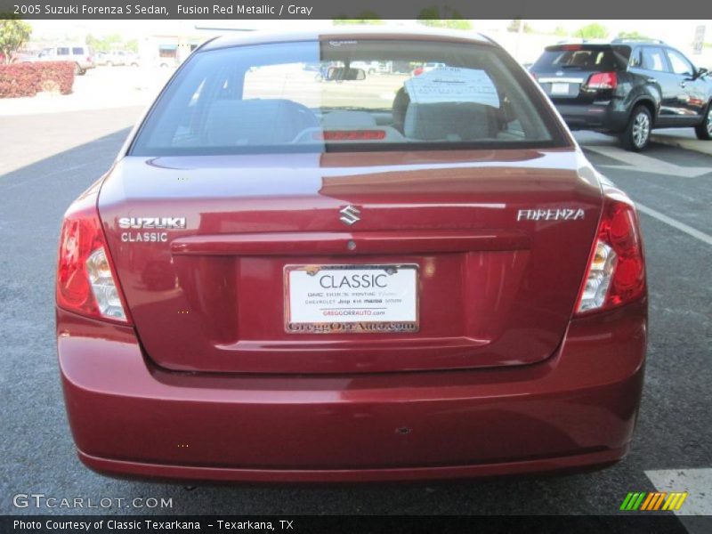 Fusion Red Metallic / Gray 2005 Suzuki Forenza S Sedan