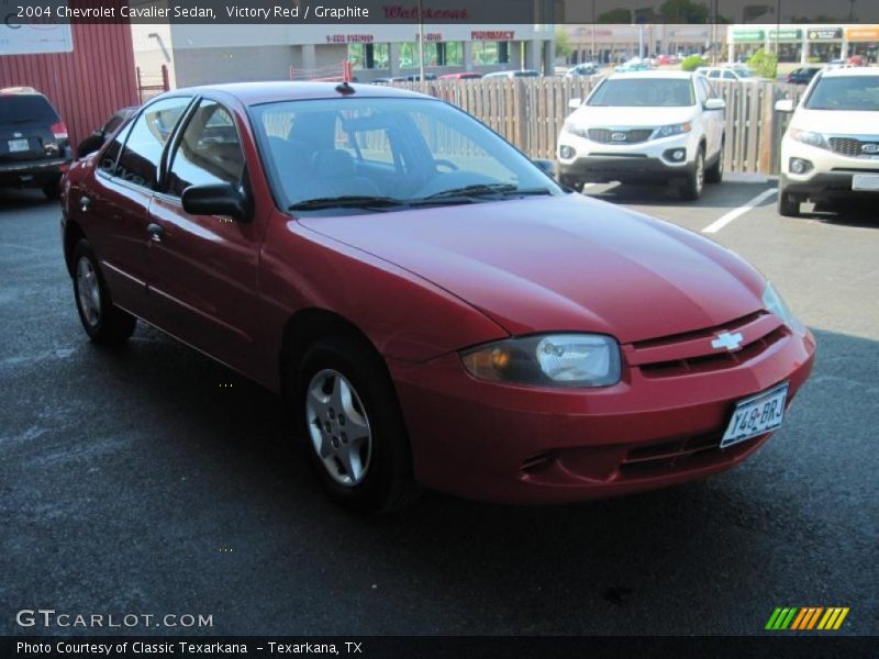 Victory Red / Graphite 2004 Chevrolet Cavalier Sedan