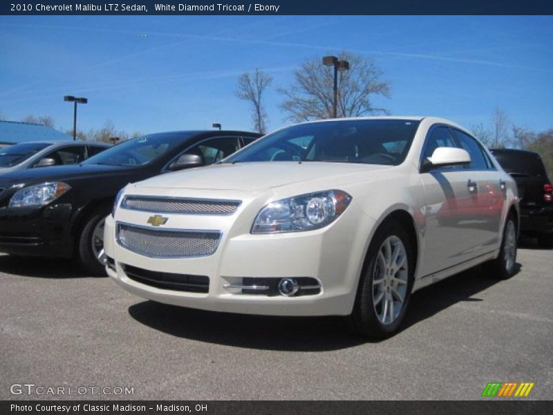 White Diamond Tricoat / Ebony 2010 Chevrolet Malibu LTZ Sedan