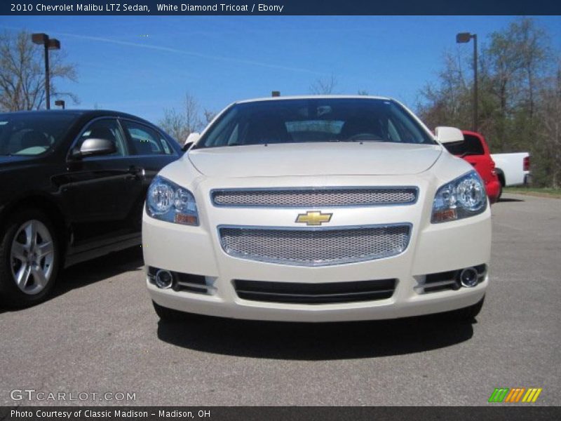 White Diamond Tricoat / Ebony 2010 Chevrolet Malibu LTZ Sedan