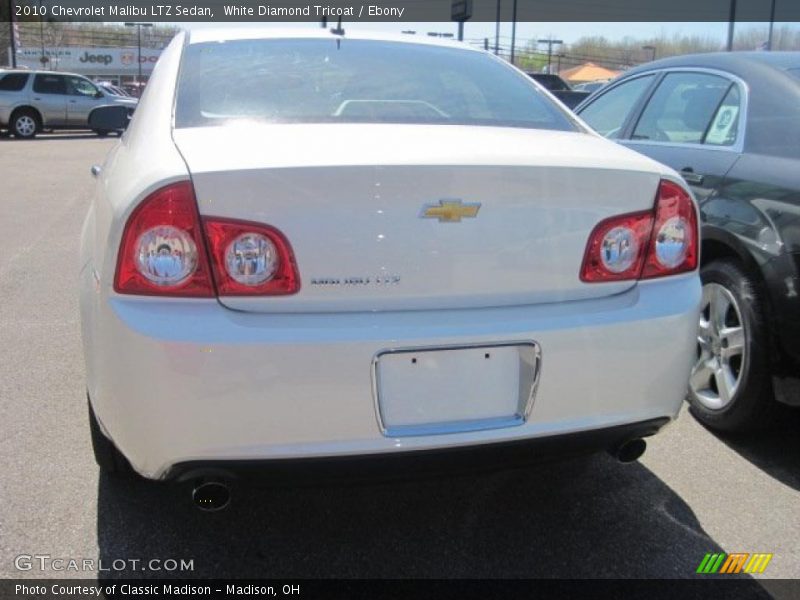 White Diamond Tricoat / Ebony 2010 Chevrolet Malibu LTZ Sedan
