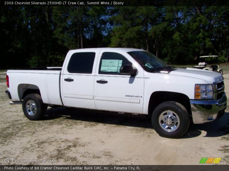Summit White / Ebony 2009 Chevrolet Silverado 2500HD LT Crew Cab