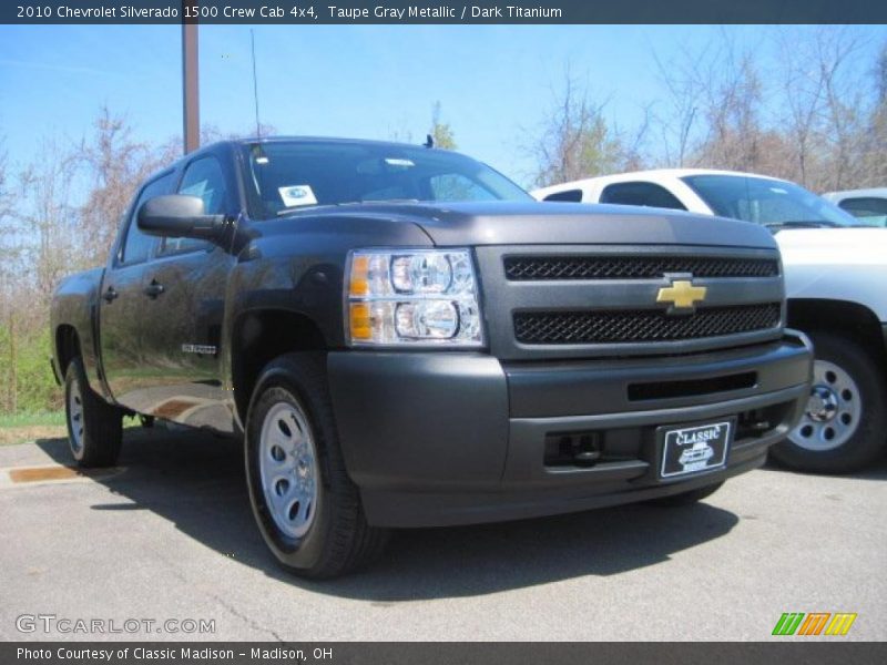 Taupe Gray Metallic / Dark Titanium 2010 Chevrolet Silverado 1500 Crew Cab 4x4