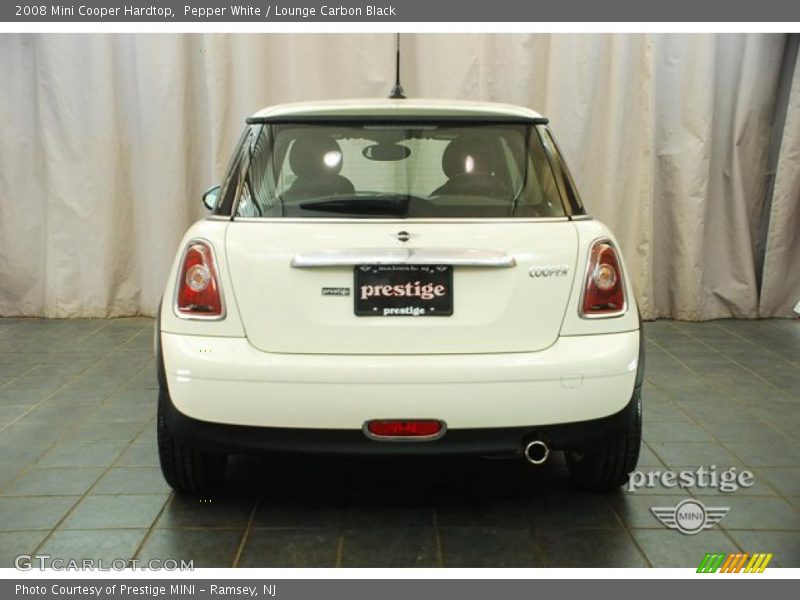 Pepper White / Lounge Carbon Black 2008 Mini Cooper Hardtop