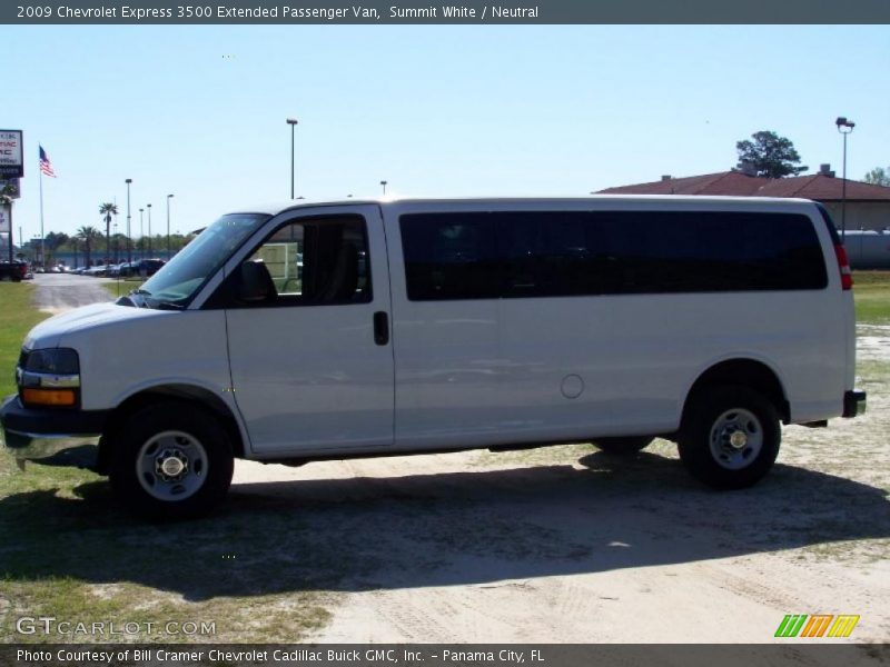 Summit White / Neutral 2009 Chevrolet Express 3500 Extended Passenger Van