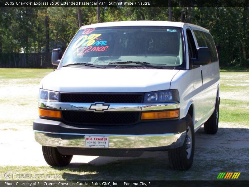 Summit White / Neutral 2009 Chevrolet Express 3500 Extended Passenger Van