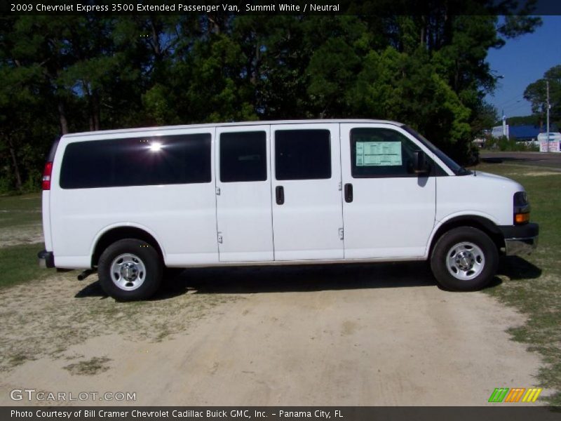 Summit White / Neutral 2009 Chevrolet Express 3500 Extended Passenger Van