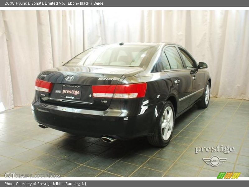 Ebony Black / Beige 2008 Hyundai Sonata Limited V6
