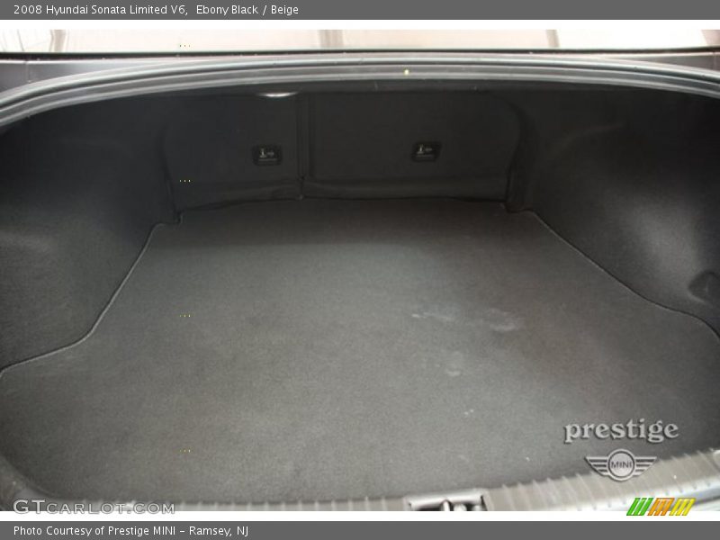 Ebony Black / Beige 2008 Hyundai Sonata Limited V6