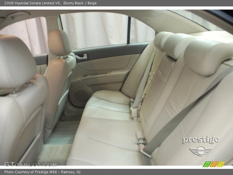 Ebony Black / Beige 2008 Hyundai Sonata Limited V6