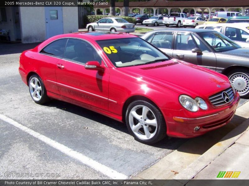 Mars Red / Sand 2005 Mercedes-Benz CLK 320 Coupe