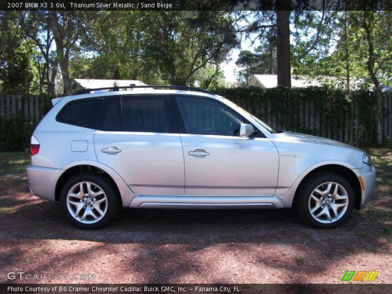Titanium Silver Metallic / Sand Beige 2007 BMW X3 3.0si