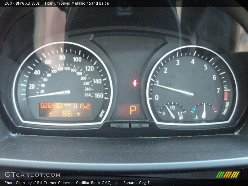 Titanium Silver Metallic / Sand Beige 2007 BMW X3 3.0si