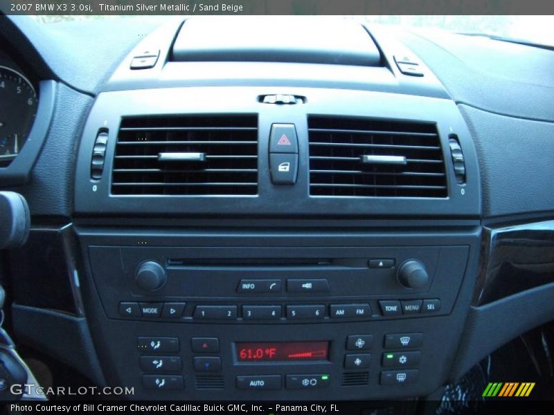Titanium Silver Metallic / Sand Beige 2007 BMW X3 3.0si