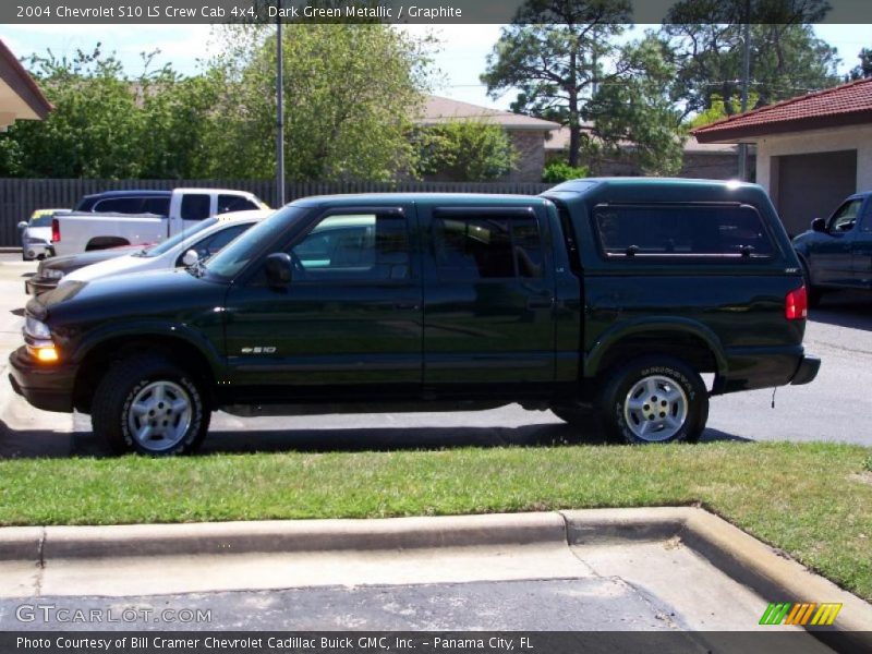 Dark Green Metallic / Graphite 2004 Chevrolet S10 LS Crew Cab 4x4