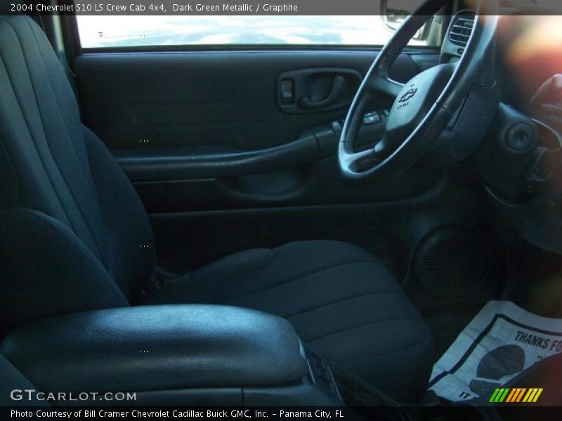 Dark Green Metallic / Graphite 2004 Chevrolet S10 LS Crew Cab 4x4