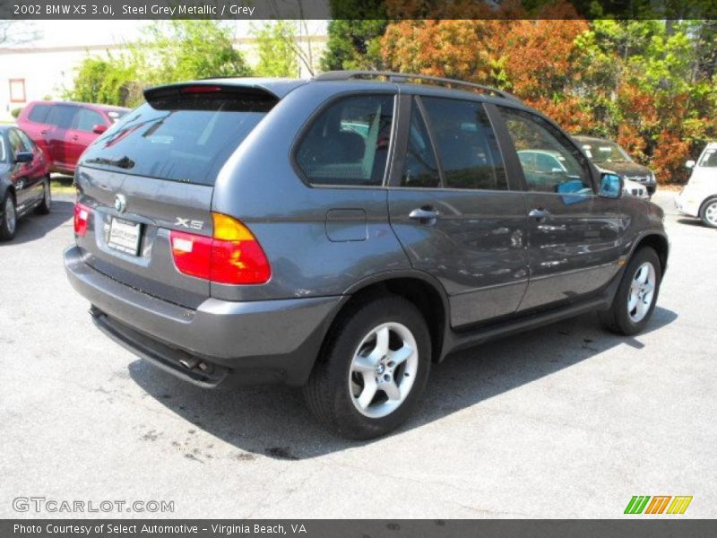Steel Grey Metallic / Grey 2002 BMW X5 3.0i