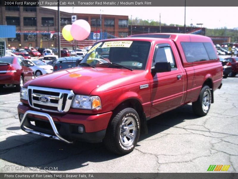 Toreador Red Metallic / Medium Dark Flint 2004 Ford Ranger XLT Regular Cab 4x4