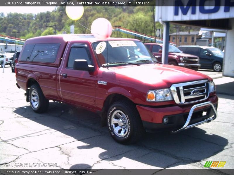 Toreador Red Metallic / Medium Dark Flint 2004 Ford Ranger XLT Regular Cab 4x4