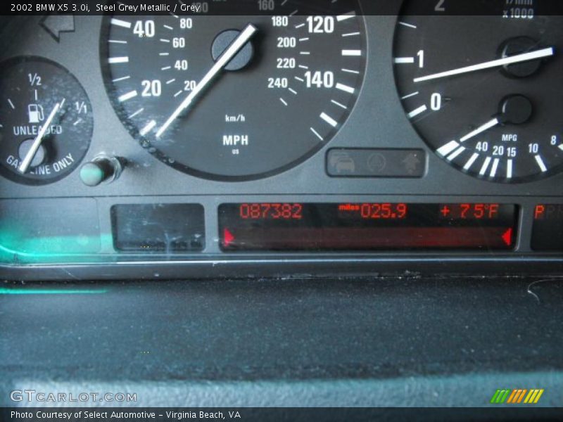 Steel Grey Metallic / Grey 2002 BMW X5 3.0i