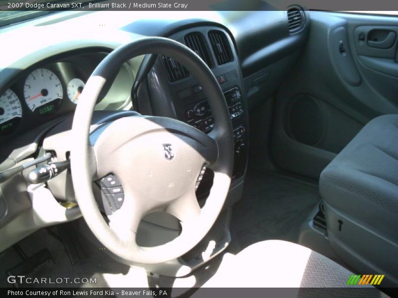 Brilliant Black / Medium Slate Gray 2007 Dodge Caravan SXT