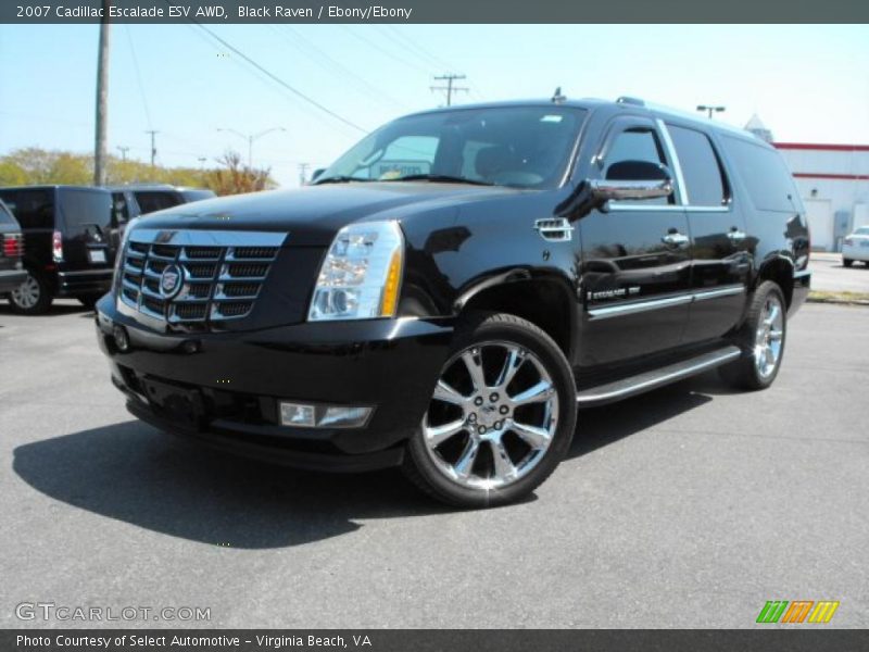 Black Raven / Ebony/Ebony 2007 Cadillac Escalade ESV AWD