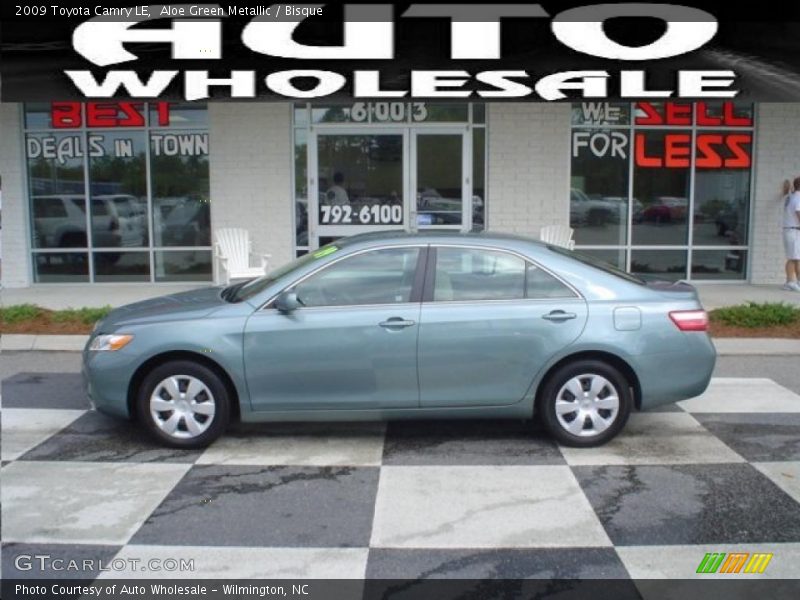 Aloe Green Metallic / Bisque 2009 Toyota Camry LE