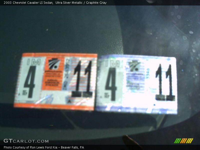 Ultra Silver Metallic / Graphite Gray 2003 Chevrolet Cavalier LS Sedan