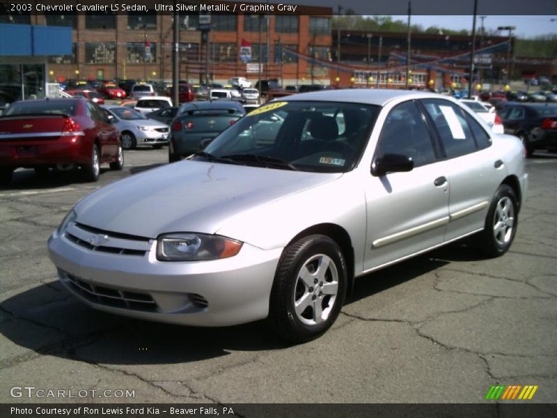 Ultra Silver Metallic / Graphite Gray 2003 Chevrolet Cavalier LS Sedan