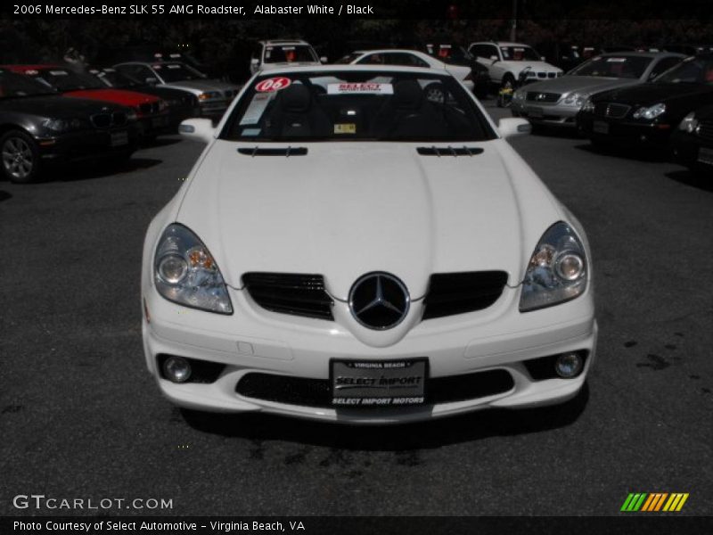 Alabaster White / Black 2006 Mercedes-Benz SLK 55 AMG Roadster
