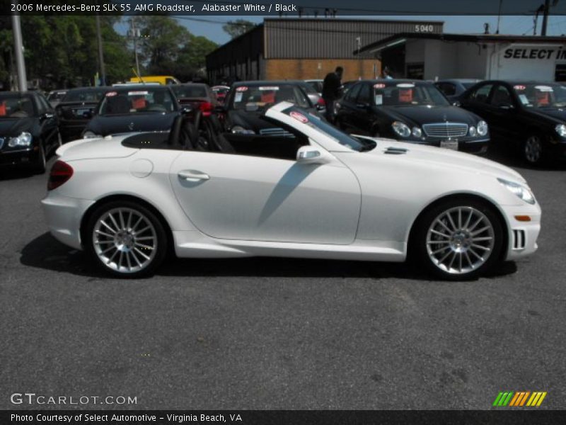 Alabaster White / Black 2006 Mercedes-Benz SLK 55 AMG Roadster