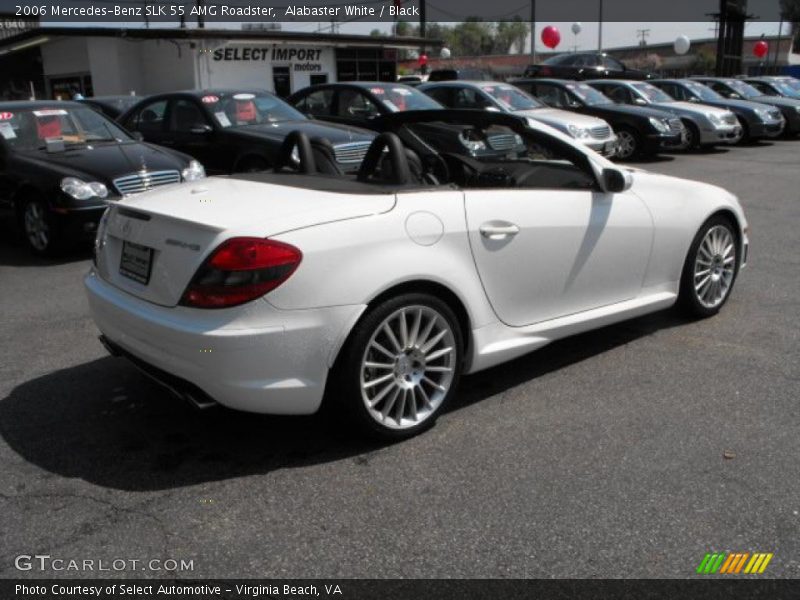 Alabaster White / Black 2006 Mercedes-Benz SLK 55 AMG Roadster