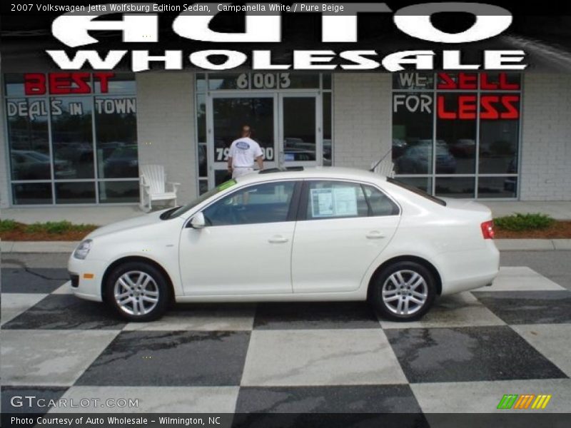 Campanella White / Pure Beige 2007 Volkswagen Jetta Wolfsburg Edition Sedan