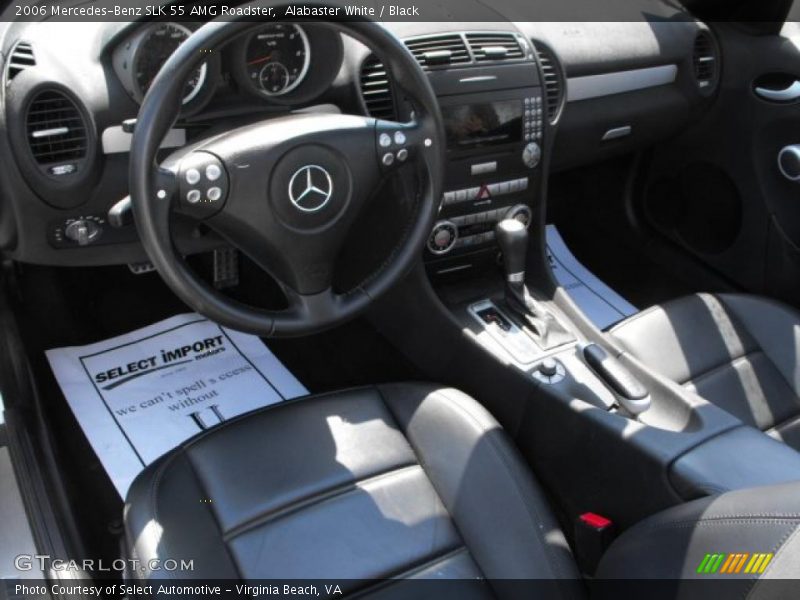 Alabaster White / Black 2006 Mercedes-Benz SLK 55 AMG Roadster