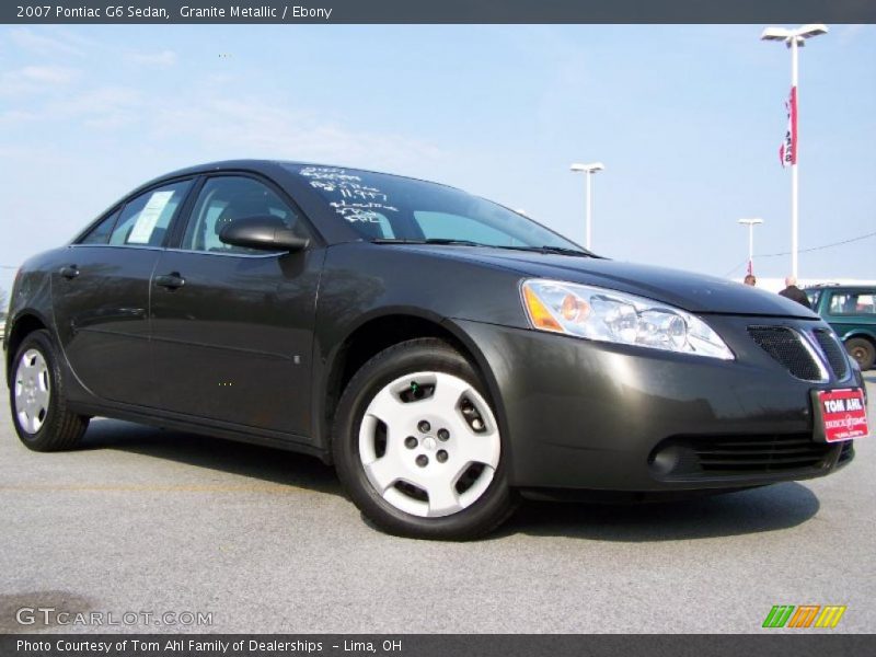 Granite Metallic / Ebony 2007 Pontiac G6 Sedan