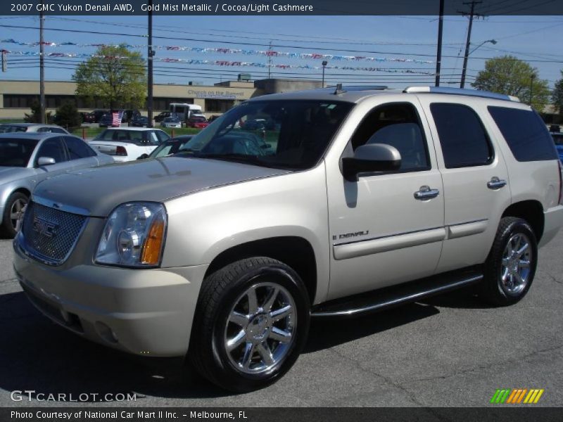 Gold Mist Metallic / Cocoa/Light Cashmere 2007 GMC Yukon Denali AWD