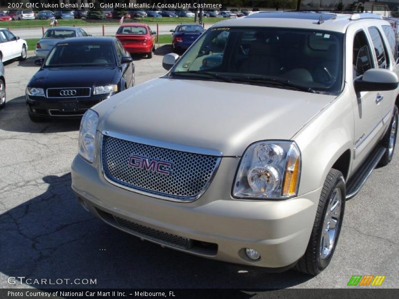 Gold Mist Metallic / Cocoa/Light Cashmere 2007 GMC Yukon Denali AWD