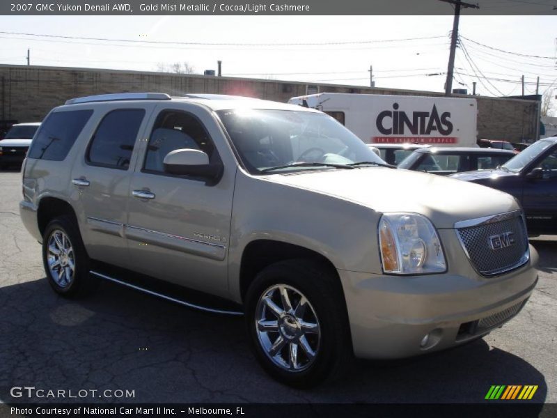 Gold Mist Metallic / Cocoa/Light Cashmere 2007 GMC Yukon Denali AWD