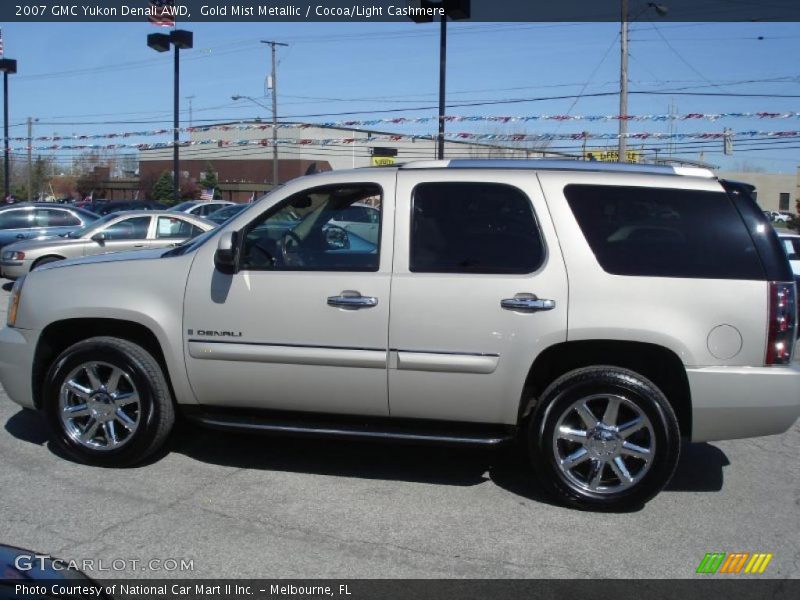 Gold Mist Metallic / Cocoa/Light Cashmere 2007 GMC Yukon Denali AWD