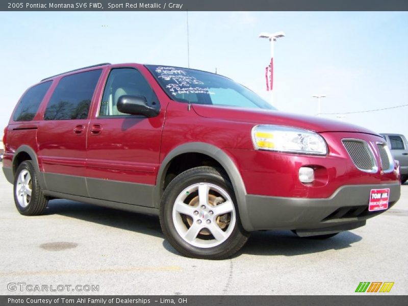 Sport Red Metallic / Gray 2005 Pontiac Montana SV6 FWD