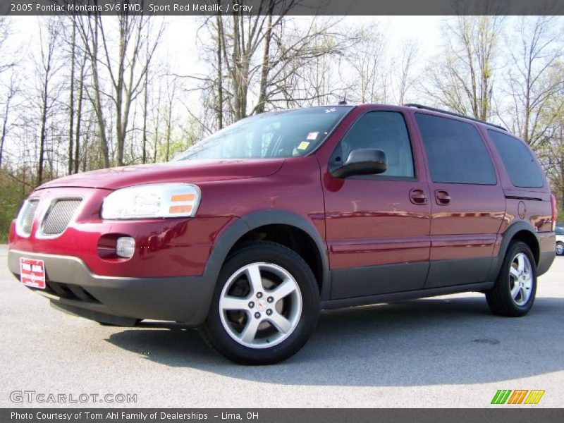 Sport Red Metallic / Gray 2005 Pontiac Montana SV6 FWD