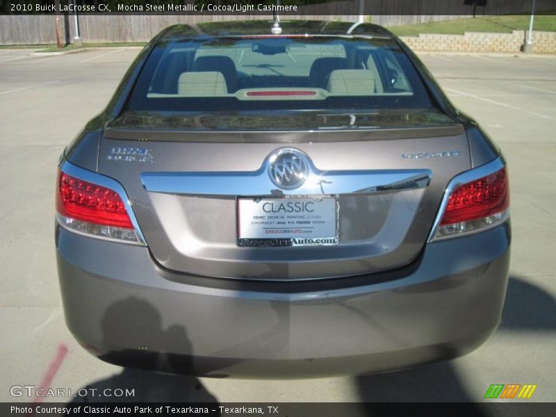 Mocha Steel Metallic / Cocoa/Light Cashmere 2010 Buick LaCrosse CX