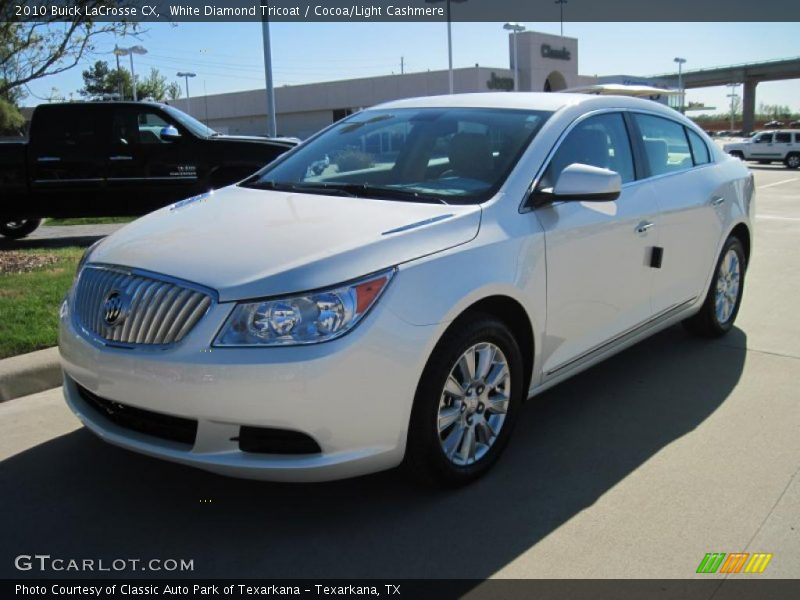White Diamond Tricoat / Cocoa/Light Cashmere 2010 Buick LaCrosse CX